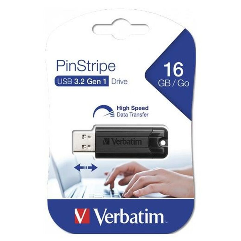 Image secondaire de Pendrive Verbatim Pinstripe Noir 16 GB (10 Unités)