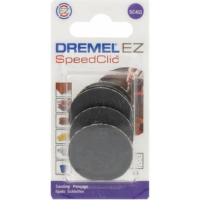 Image secondaire de Disques de Ponçage Dremel S411 EZ SpeedClic - Lot de 6 (Grain 60, Ø 30mm)