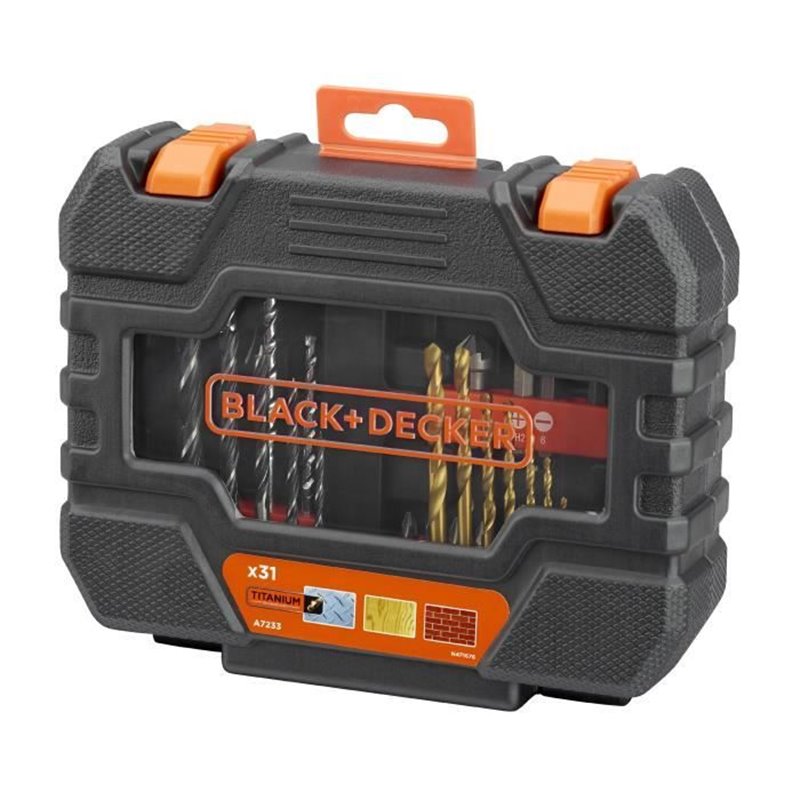 Image secondaire de Coffret Vissage Perçage (31 Accessoires) Black+Decker - A7233-XJ