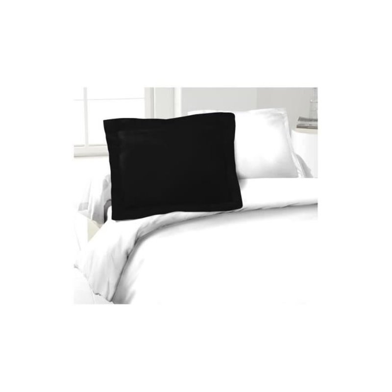 Image secondaire de Lovely HOME Lot de 2 Taies d'Oreillers 100% coton 50x70 cm - Noir