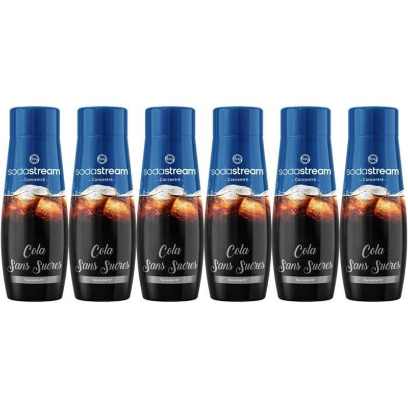 Lot de 6 Concentrés COLA SANS SUCRES SODASTREAM - 440ml