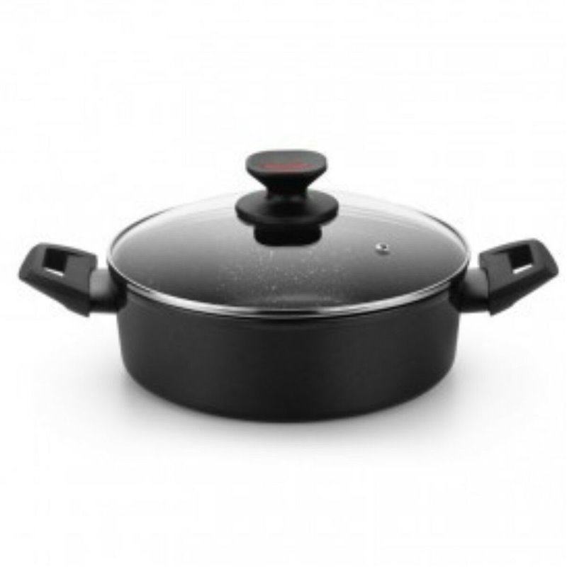 Casserole Monix TITAN ROCK Ø 28 cm Noir Aluminium forgé