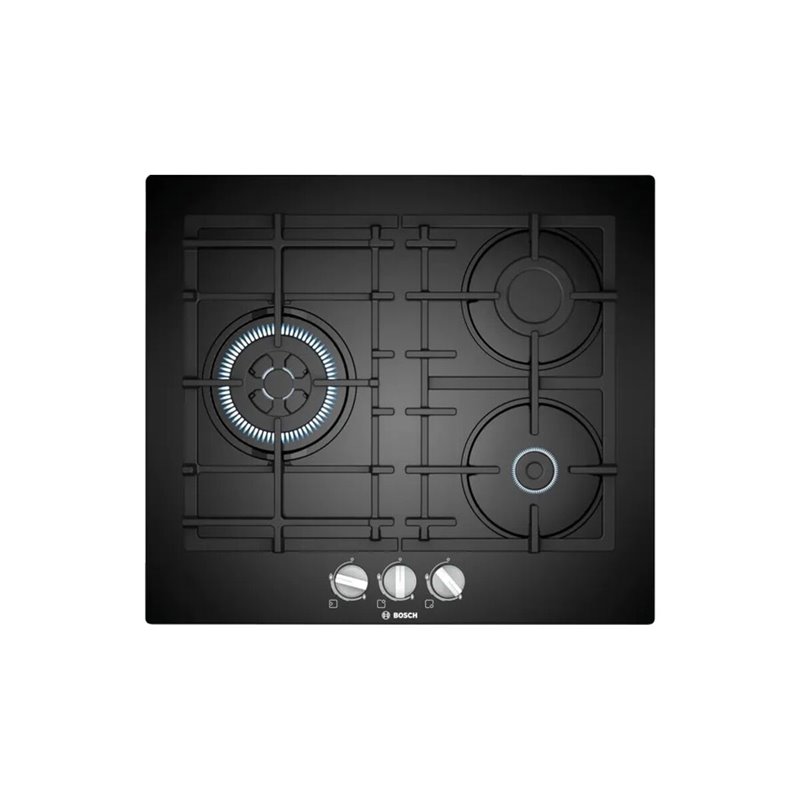 Bosch Serie 4 PNC6B6B90 plaque Noir Intégré 60 cm Gaz 3 zone(s)