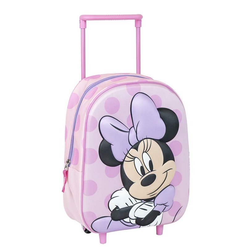 Cartable à roulettes Minnie Mouse Rose 25 x 37 x 10 cm