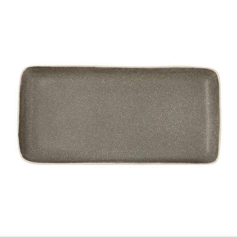 Image secondaire de Plateau apéritif Bidasoa Gio Rectangulaire Gris 28 x 14 cm Céramique (4 Unités)