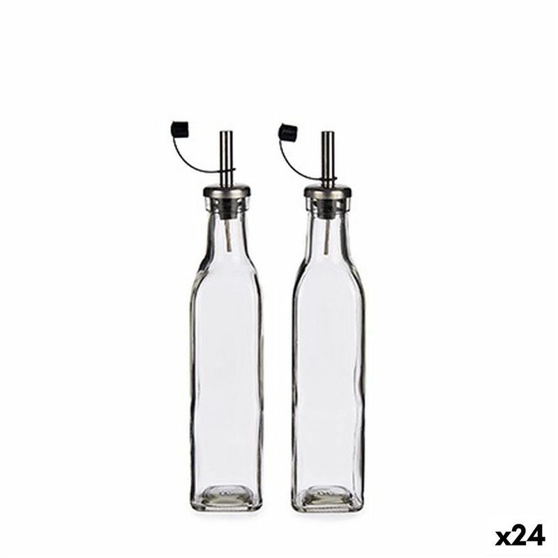 Ensemble salière et poivrier Transparent Verre 300 ml (24 Unités)