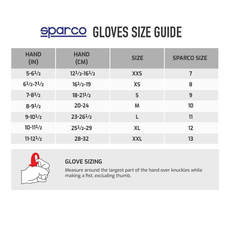 Image secondaire de Gants de karting Sparco LAND CLASSIC Blanc 10