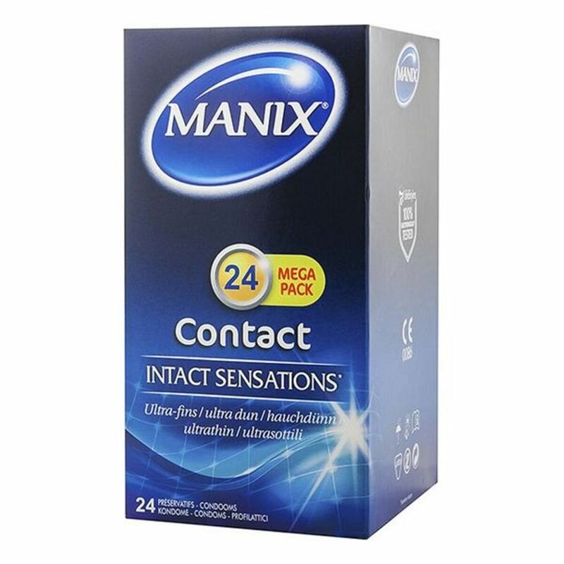 Préservatifs Manix Contact Non 18,5 cm (24 uds)