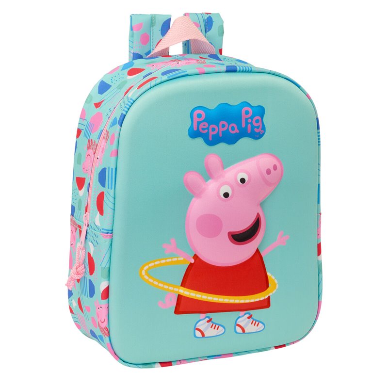 Cartable Peppa Pig Vert Rose 22 x 27 x 10 cm 3D