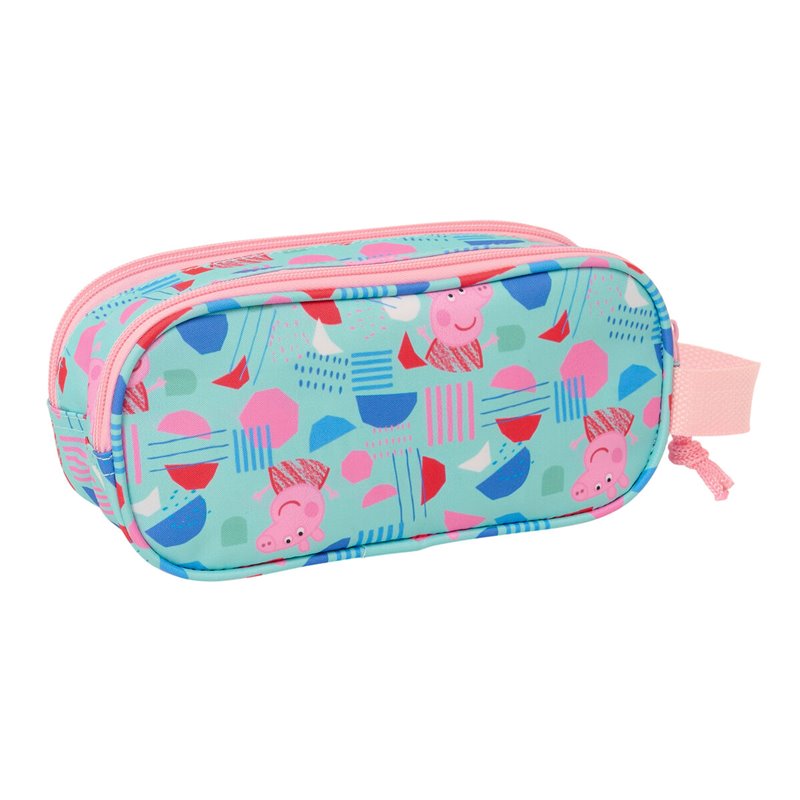 Image secondaire de Trousse Fourre-Tout Double Peppa Pig Vert Rose 21 x 8 x 6 cm 3D