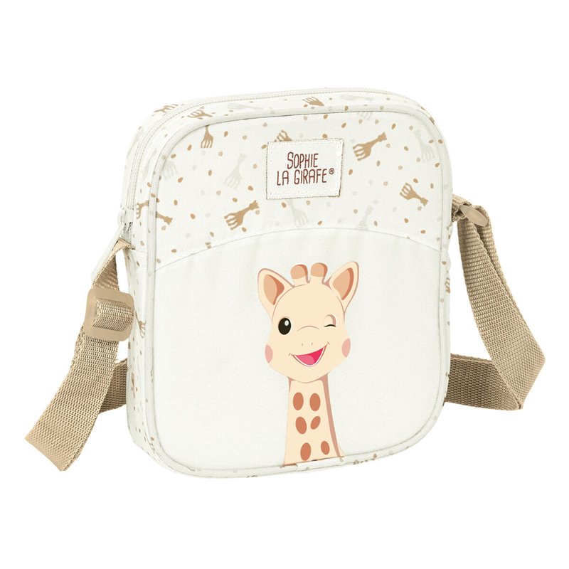 Sac à Bandoulière Sophie la Girafe Beige 16 x 18 x 4 cm