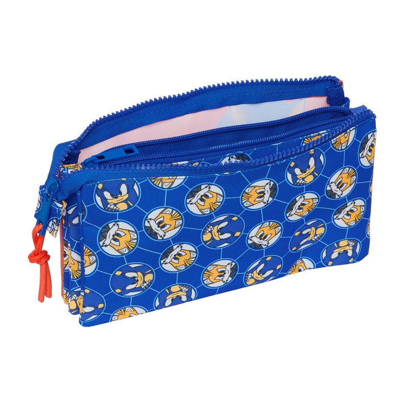 Image secondaire de Trousse Fourre-Tout Triple Sonic Prime Bleu 22 x 12 x 3 cm