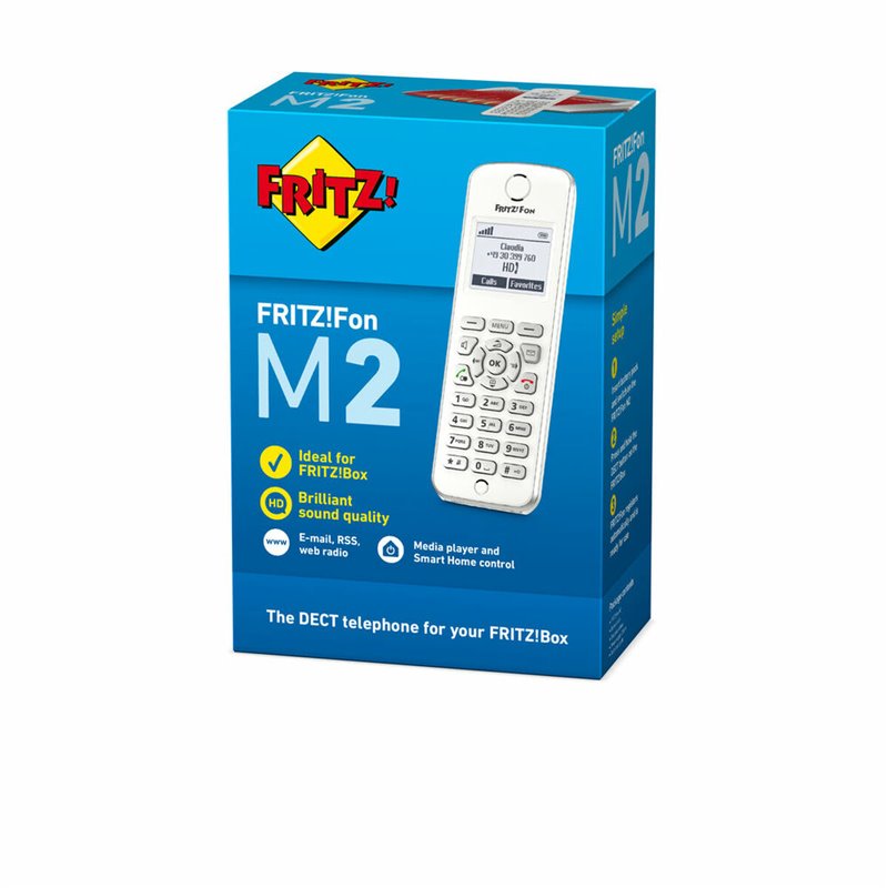 Fritz!Fon M2 International Téléphone DECT Identification de l'appelant Blanc