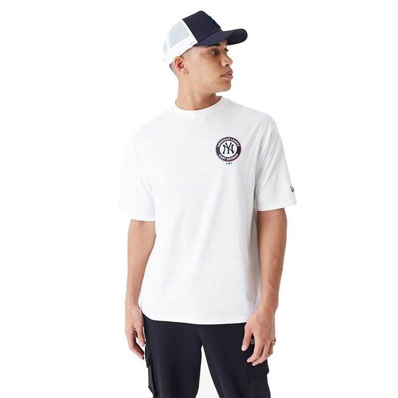 T-Shirt à manches courtes homme New Era MLB PLAYER GRPHC OS TEE NEYYAN 60435538 Blanc (L)