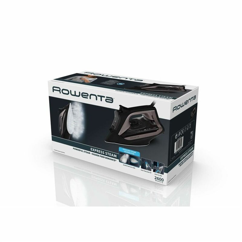 Rowenta DW434 Fer à vapeur Semelle en acier inoxydable 2600 W Noir, Rose