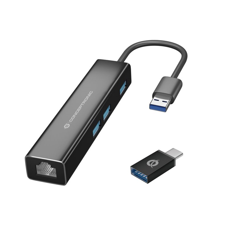 Image secondaire de Conceptronic DONN07BA station d'accueil USB 3.2 Gen 1 (3.1 Gen 1) Type-A Noir