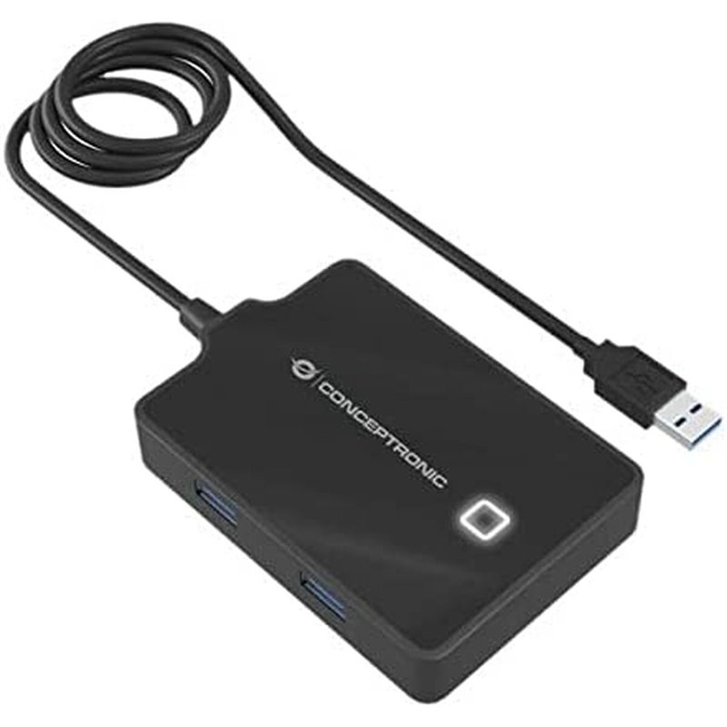 Conceptronic HUBBIES11BP station d'accueil USB 3.2 Gen 1 (3.1 Gen 1) Type-A Noir