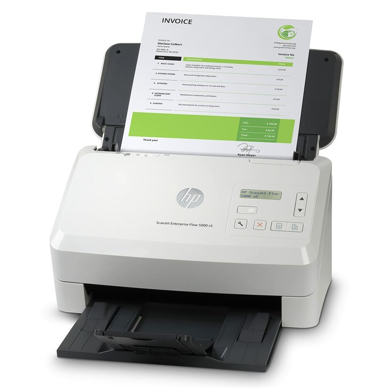 Image secondaire de HP Scanjet Enterprise Flow 5000 s5 Alimentation papier de scanner 600 x 600 DPI A4 Blanc