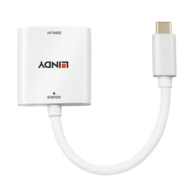 Lindy 43339 câble vidéo et adaptateur 0,1 m USB Type-C HDMI Blanc