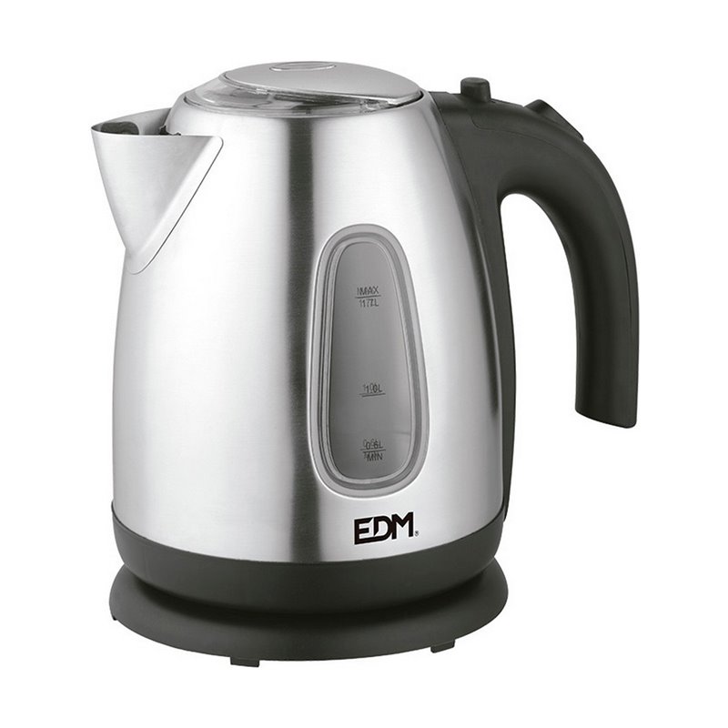 Bouilloire EDM Kettle Noir Multicouleur Acier inoxydable 2200 W 1,7 L