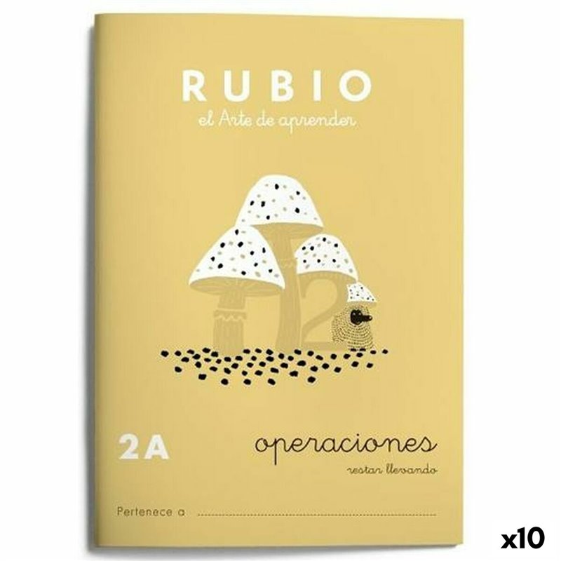 Cahier de maths Rubio Nº2A A5 Espagnol 20 Volets (10 Unités)