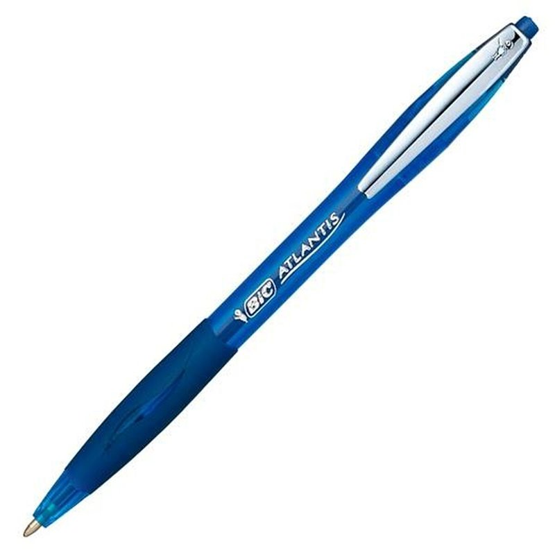 Crayon Bic Atlantis Soft 12 Unités Bleu 1 mm