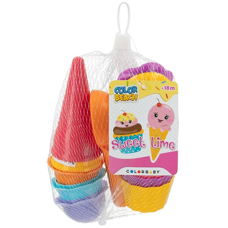 Image secondaire de Set de jouets de plage Colorbaby 15 Pièces Moules Glace Cupcake (24 Unités)