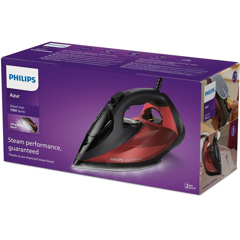 Image secondaire de Philips 7000 series DST7022/40 Fer à vapeur HV noir/rouge