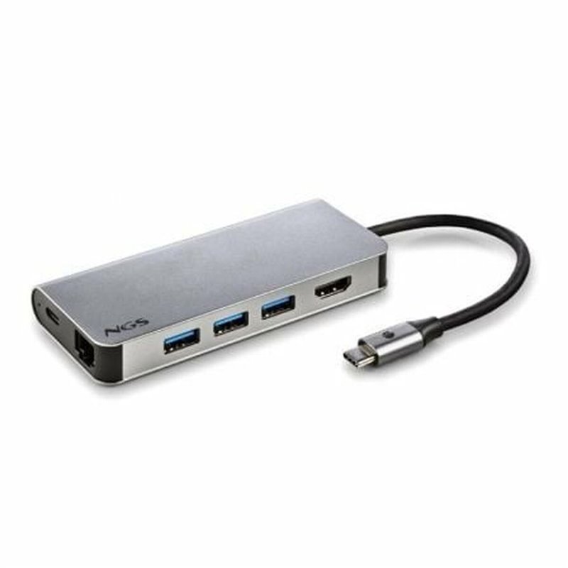 NGS WONDER DOCK 8 USB 2.0 Type-C Argent