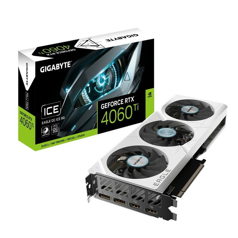 Carte Graphique Gigabyte GV-N406TEAGLEOC ICE-8GD GeForce RTX 4060 Ti 8 GB GDDR6