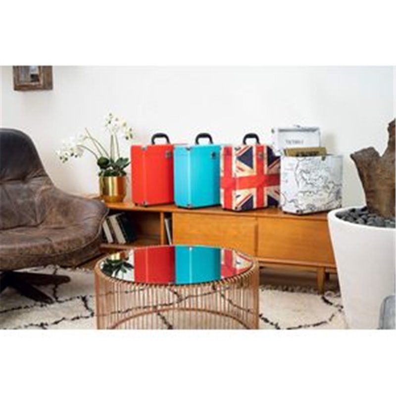 Image secondaire de Valise A Vinyles Range/Transporte 30+ Albums Imprime Carte