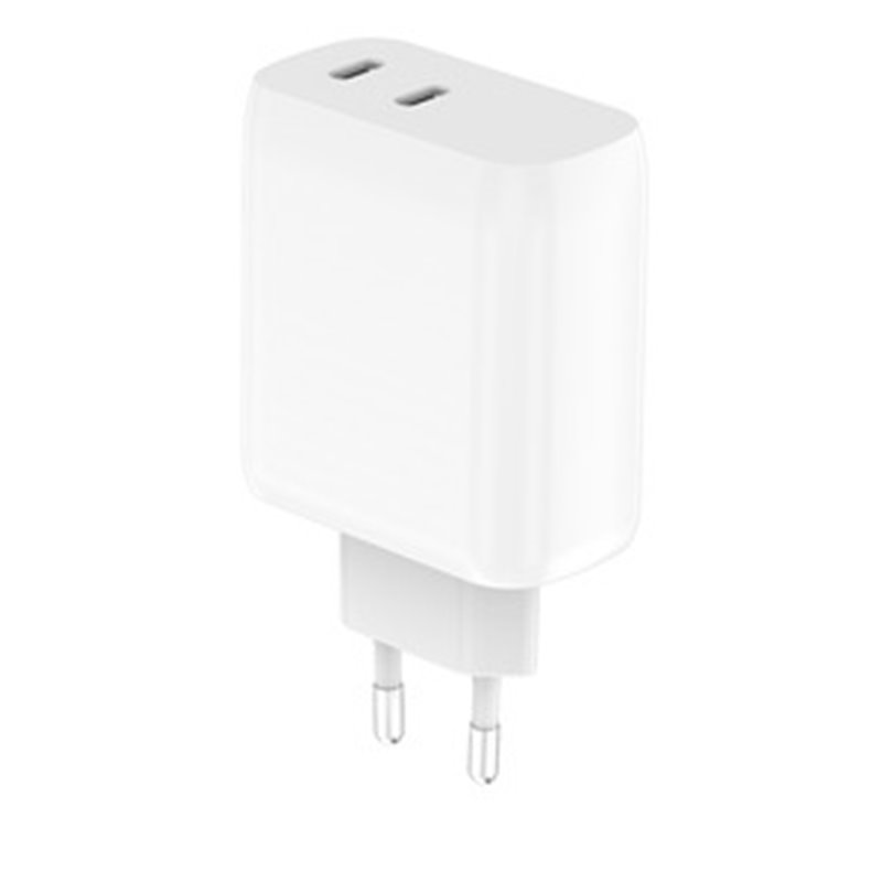 Chargeur Secteur Gan 40W 2 USB-C Blanc