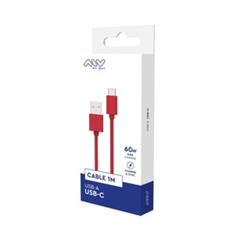 Câble USB-A USB-C 1M Rouge