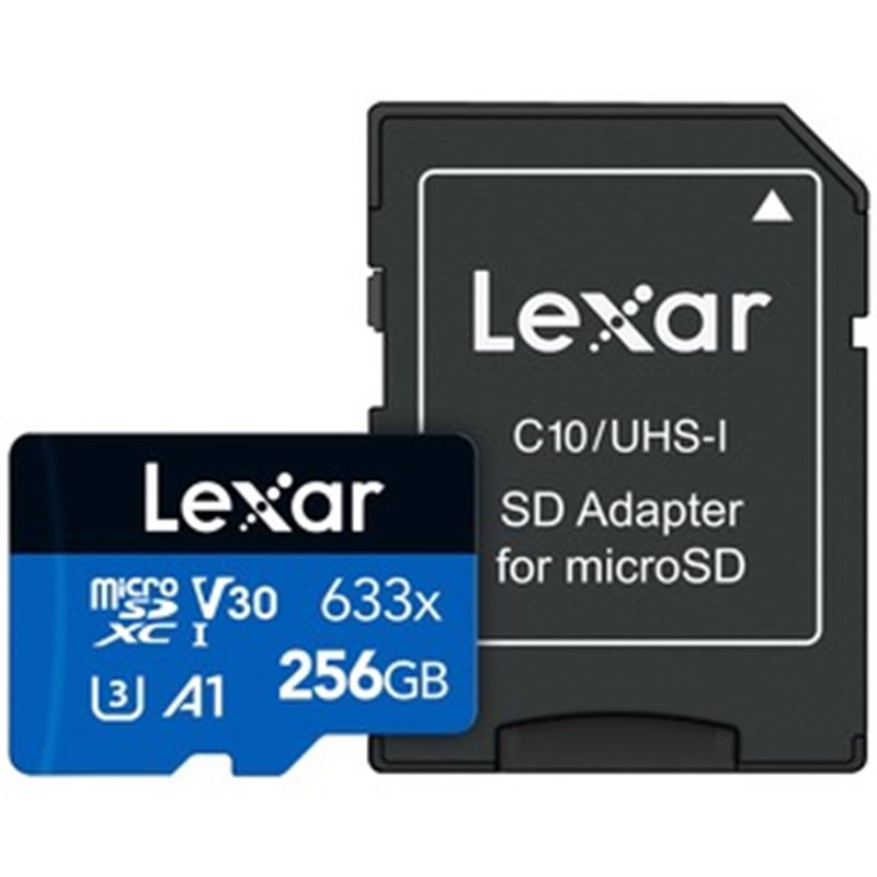 Carte MICROSDXC 633X AVEC ADAPT.SD 256GO