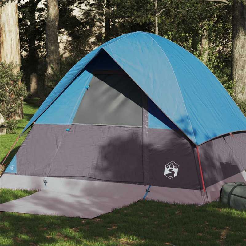 VidaXL Tente de camping à dôme 4 personnes bleu imperméable