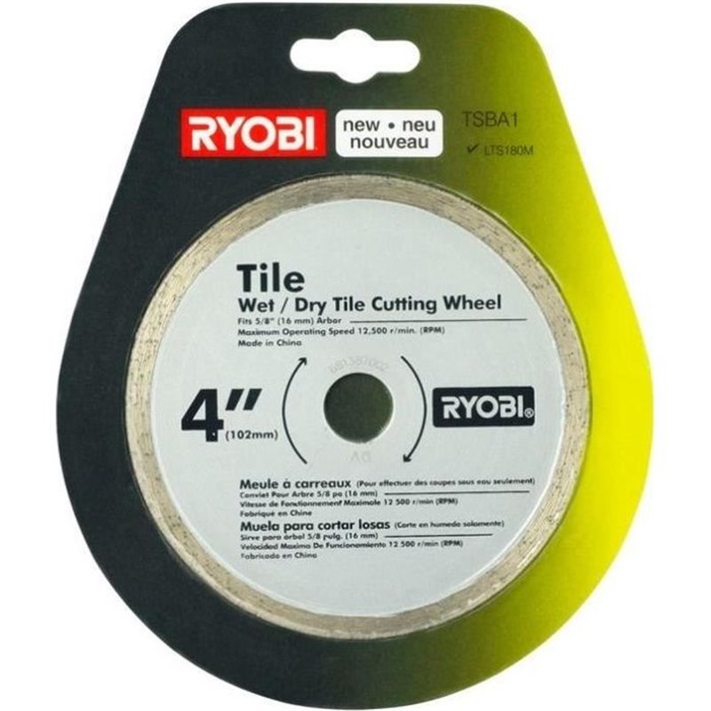 Disque de coupe pour carrelette Ryobi LTS180M - Diamètre 102 mm - Gris