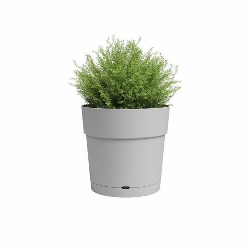 Image secondaire de Pot a fleurs et plantes rond CAPRI LARGE - Plastique - Réservoir d'eau - diametre 30 cm - Gris clair - ARTEVASI