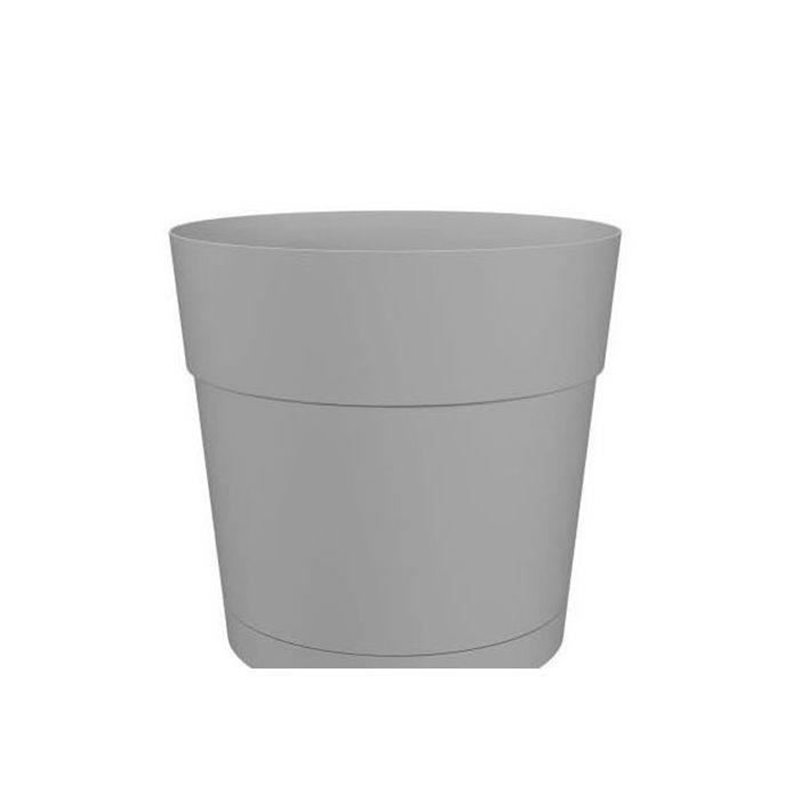 Image secondaire de Pot a fleurs et plantes rond CAPRI LARGE - Plastique - Réservoir d'eau - diametre 35 cm - Gris clair - ARTEVASI