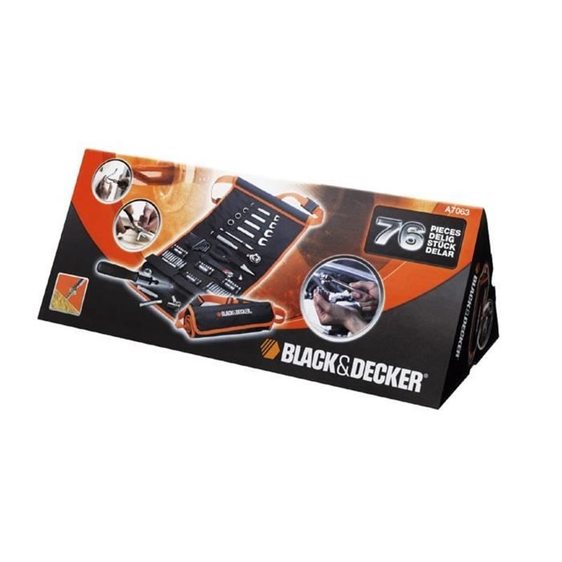 Image secondaire de Kit d'outillage (77 pieces) Black+Decker - A7063-QZ (Livré en rangement textile)