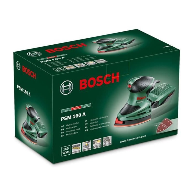 Image secondaire de Ponceuse multi Bosch PSM 160 A - Puissante et polyvalente - Ponçage et polissage - Systeme micro-filtre Bosch