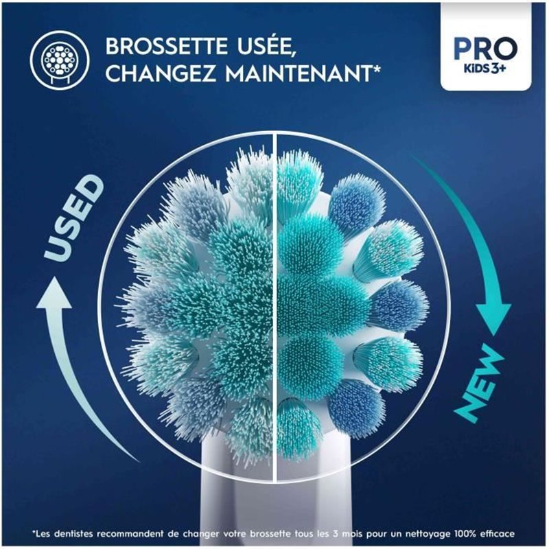 Image secondaire de Oral-B Vitality Pro Kids Spiderman Enfant Brosse à dents rotative oscillante Bleu, Rouge