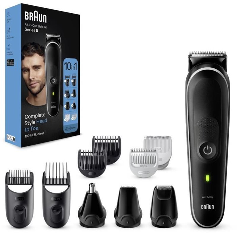 Tondeuse tout-en-un - Braun - Series 5 MGK5440 - 10 en 1 - Kit pour barbe, cheveux, rasage du corps & bien plus