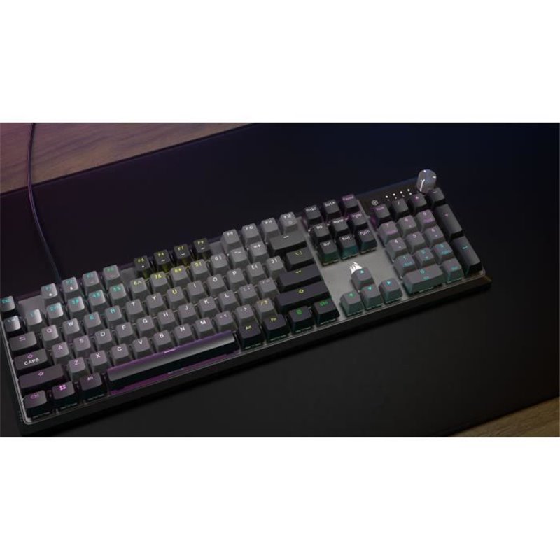 Image secondaire de Clavier Gaming mécanique - CORSAIR - K70 CORE RGB - Switchs linéaires CORSAIR Red - Insonorisation - Molette rotative