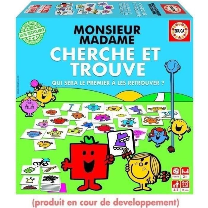 Jeu d'apprentissage - EDUCA - Monsieur Madame - Cherche Et Trouve