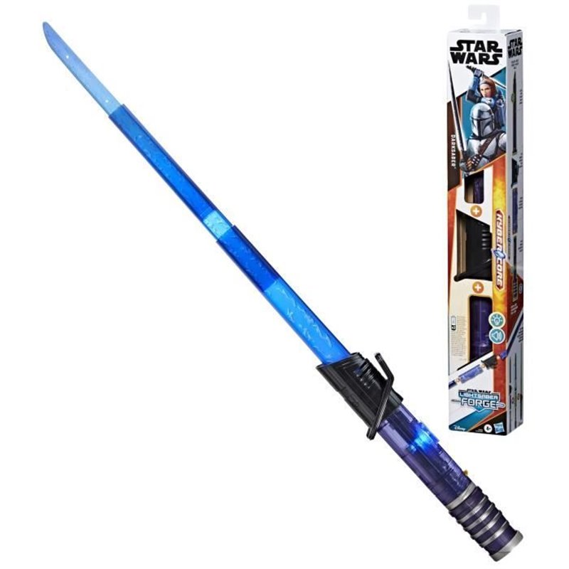 Sabre laser électronique Mandalorien Sabre noir, Star Wars Lightsaber Forge Kyber Core, jouets enfant, des 4 ans