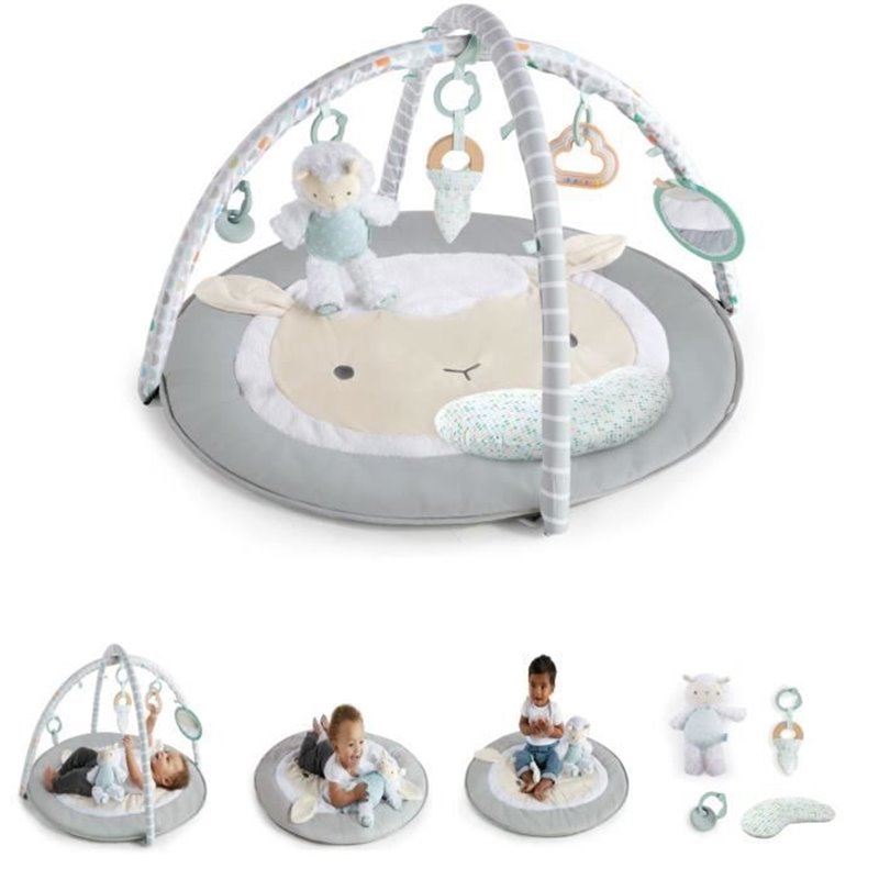 Image secondaire de Ingenuity Tapis d'éveil tout confort Petit Mouton, Arche de jeu amovible avec 5 jouets détachables