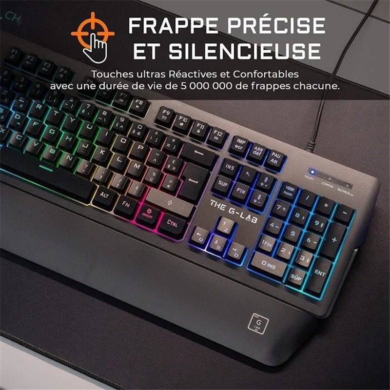 Image secondaire de THE G-LAB Clavier Gaming RGB - Repose Poignet - FR - Azerty