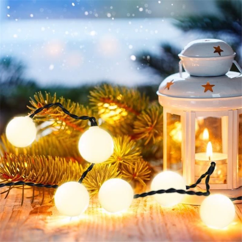 Image secondaire de Guirlande lumineuse solaire Billy - LUMI JARDIN - 60 LED - 6,9 cm - Blanc chaud