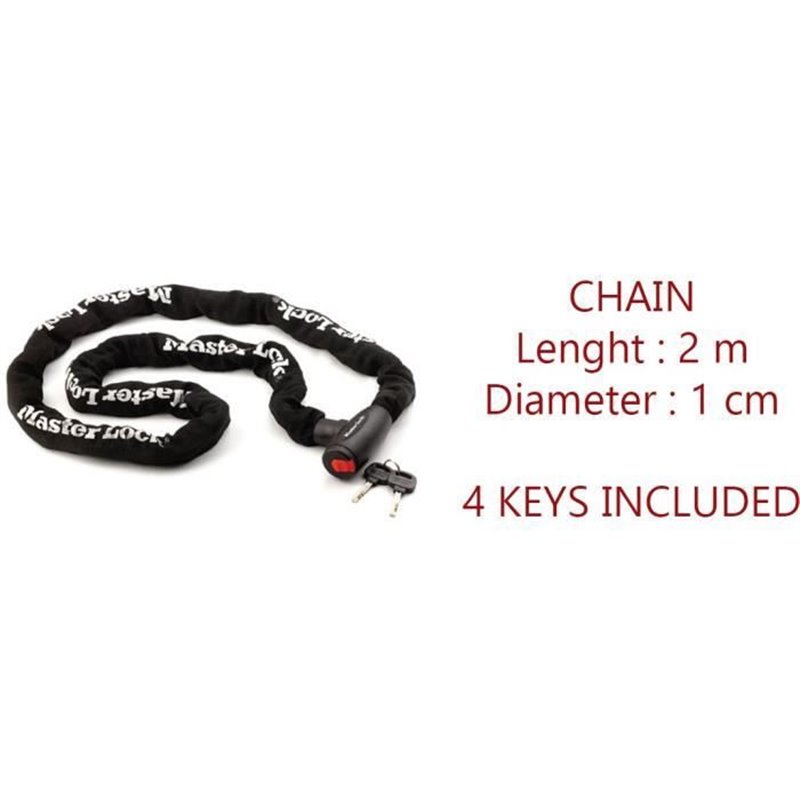 Image secondaire de Master Lock Chaîne Antivol Moto - 2 m chaîne - Idéal pour les Motos et Scooters