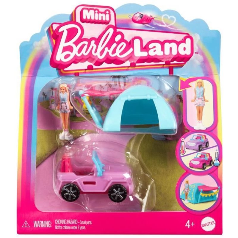 Barbie Mini Barbieland mini véhicule de rêve + une mini Barbie - modèle aléatoire